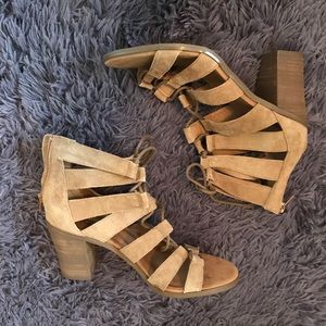 Crown Vintage Suede Chunky Heels